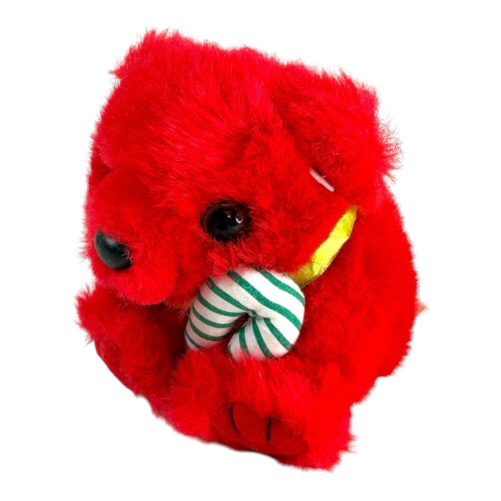 Vintage 1994 Puffkins Jangles Christmas Bear 4" Swibco Plush Stuffed Animal Toy